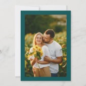 Invitation monogramme floral code Qr photo profond mariage tu (Dos)