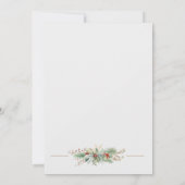 Invitation Monogramme floral de Noël tout simplement élégant (Dos)