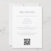 Invitation Monogramme Floral Orné Mariage Élégant Argent (Dos)