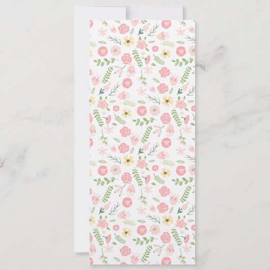 Invitation Monogramme Floral Wreath Wedding Party Menu (Dos)