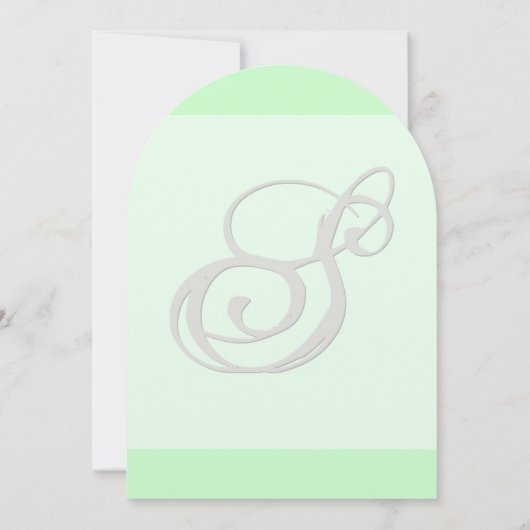 Invitation Monogramme Funky Mint Green Grey ou n'importe quel (Dos)