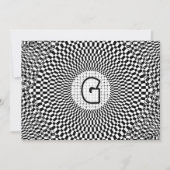 Invitation Monogramme G d'illusion optique (Devant)