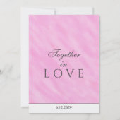 Invitation Monogramme Gris Aquarelle Rose Clair (Dos)