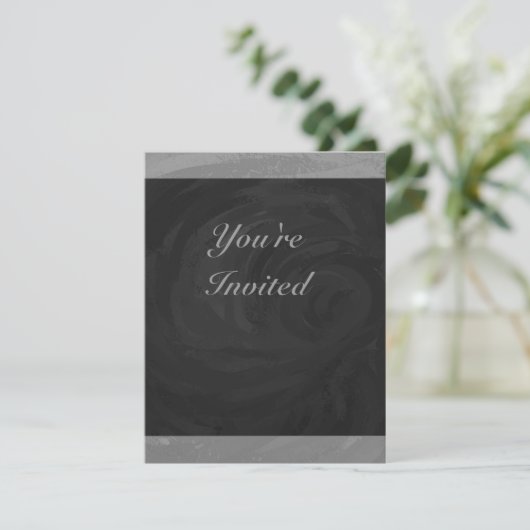 Invitation Monogramme gris ardoise (Debout devant)