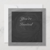 Invitation Monogramme gris ardoise (Devant)