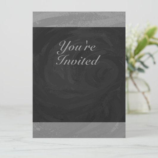 Invitation Monogramme gris ardoise (Debout devant)
