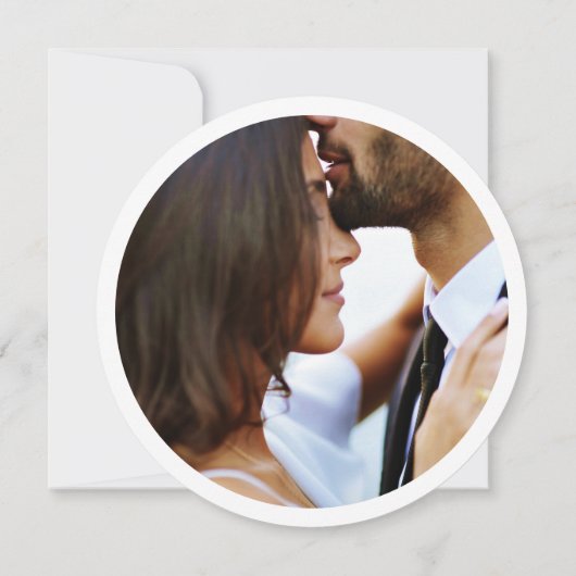 Invitation Monogramme Gris Gris Vert Cadre Photo Enregistrer (Dos)