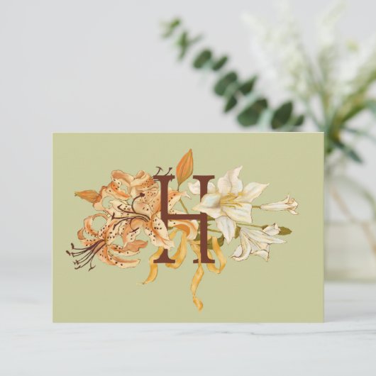 Invitation Monogramme H (Debout devant)