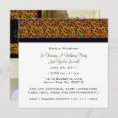 Invitation Monogramme: Image :Invitations Empreintes de léopa (Devant / Derrière)