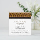 Invitation Monogramme: Image :Invitations Empreintes de léopa (Debout devant)