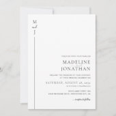 Invitation Monogramme initial minimaliste moderne Mariage pho (Devant)