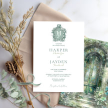 Monogramme intemporel, Mariage de teintes vert chi
