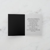 Invitation Monogramme Laurel Noir/Blanc (Intérieur)