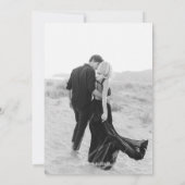 Invitation Monogramme Lettre à la main Chic Cross Centre Mari (Dos)