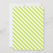 Invitation Monogramme Lime Green Stripes Summer Family Reunio (Dos)