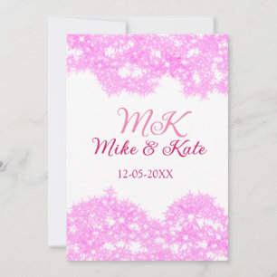Invitation Monogramme lueur scintillement rose ajouter nom de