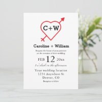 Monogramme Mariage Coeur Et Flèche