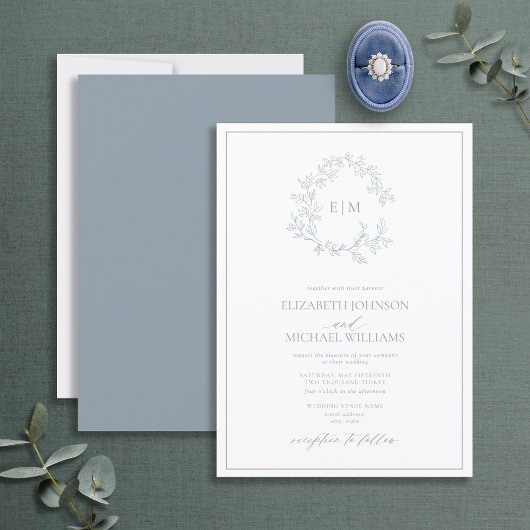 Invitation Monogramme Mariage Inv.