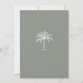Invitation Monogramme Mariage Logo Palm Tree (Dos)