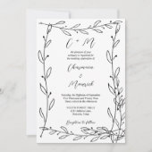 Invitation Monogramme Mariage Monogramme (Devant)