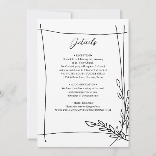 Invitation Monogramme Mariage Monogramme (Dos)