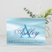 Invitation Monogramme Matron d'honneur Proposition (Debout devant)