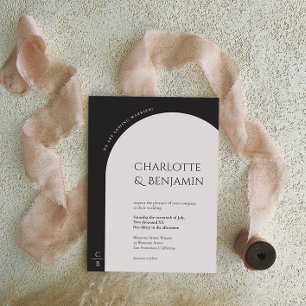 Invitation Monogramme minimaliste d'arc moderne