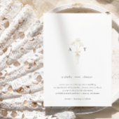 Invitation Monogramme minimaliste Mariage botanique