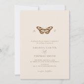 Invitation Monogramme minimaliste Mariage chic (Devant)
