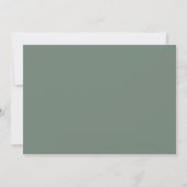 Invitation Monogramme minimaliste Mariage vert (Dos)
