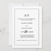 Invitation Monogramme minimaliste moderne brunch pré-Mariage (Devant)