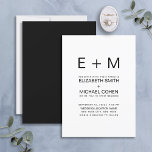 Invitation Monogramme minimaliste moderne Mariage noir et bla<br><div class="desc">Élégante, chic et élégante, cette faire-part de mariage Monogramme Minimale en noir et blanc est facilement personnalisée avec vos initiales mariages, et parfaite pour une affaire moderne et sophistiquée dans la typographie sans serif moderne. Merci tellement pour soutenir notre petite entreprise, nous l'apprécions vraiment! Nous sommes si heureux que vous...</div>