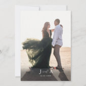 Invitation Monogramme Minimaliste Moderne Photo Enregistrer L (Dos)