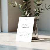 Invitation Monogramme minimaliste moderne Script Mariage élég