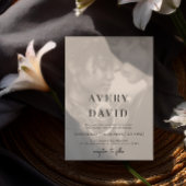 Invitation Monogramme minimaliste photo Mariage moderne