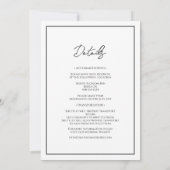 Invitation Monogramme minimaliste simple tout en un Mariage (Dos)