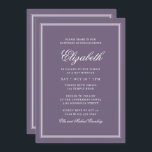 Invitation Monogramme moderne bat mitzvah sur cadre simple<br><div class="desc">Composé d'élégante serif et de typographie de script cursive sur le cadre. Il est conçu par Select Party Supplies,  exclusif pour Zazzle. Disponible ici : http://www.zazzle.com/selectpartysupplies</div>