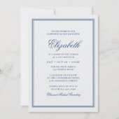 Invitation Monogramme moderne bat mitzvah sur cadre simple (Devant)
