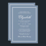 Invitation Monogramme moderne Bat mitzvah sur cadre simple<br><div class="desc">Composé d'élégantes typographies de script serif et cursive sur cadre.

Il est conçu par Select Party Supplies,  exclusif pour Zazzle.

Disponible ici :http://www.zazzle.com/selectpartysupplies</div>