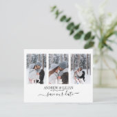 Invitation Monogramme Moderne de Collage de Photos pour Faire (Debout devant)