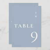 Invitation Monogramme moderne minimaliste bleu poussiéreux Nu (Devant / Derrière)