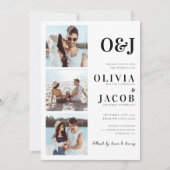 Invitation Monogramme moderne QR Code Mariage photo (Devant)