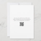 Invitation Monogramme moderne QR Code Mariage photo (Dos)
