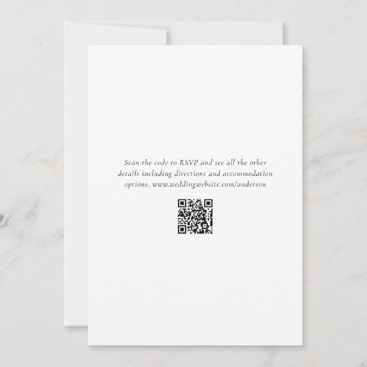 Invitation Monogramme moderne QR Code Mariage photo (Dos)