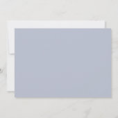Invitation Monogramme moderne vertical | Mariage bleu (Dos)