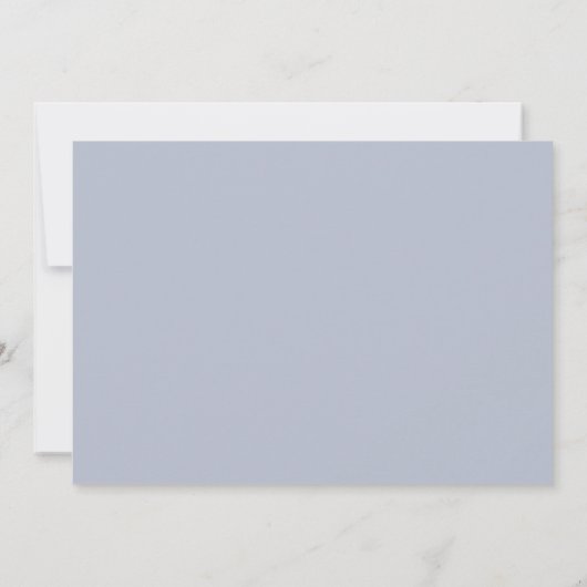 Invitation Monogramme moderne vertical | Mariage bleu (Dos)