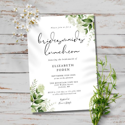 Invitation Monogramme Monogram Bridesmaids Luncheon Invi