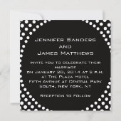 Invitation Monogramme noir et blanc fait sur commande de (Dos)
