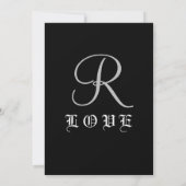Invitation Monogramme noir et blanc formel  (Dos)