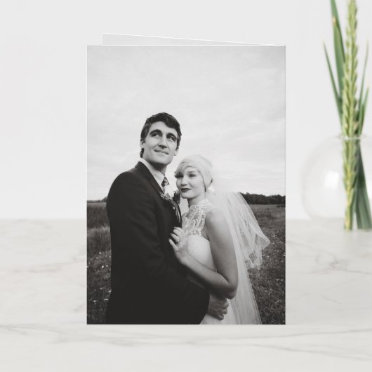 Invitation Monogramme noir et blanc intemporel Mariage modern (Dos)